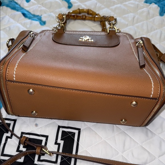 Maylea Tan Leather Handbag - Picture 2 of 5